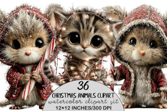 Download Quirky Christmas Animals Clipart - Christmas animals Collection
