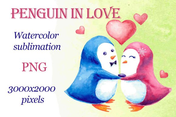 Download Penguin in Love, Sublimation, PNG - Love Collection