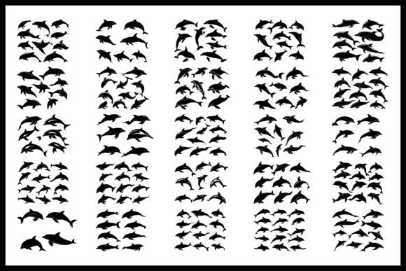 Download Graceful Dolphin Silhouettes Collection - Silhouette Collection