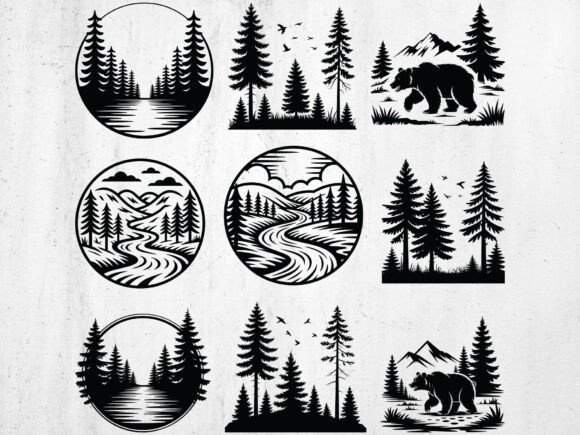 Download Forest Scene Svg Bundle,Forest Decor Svg - Decor Collection