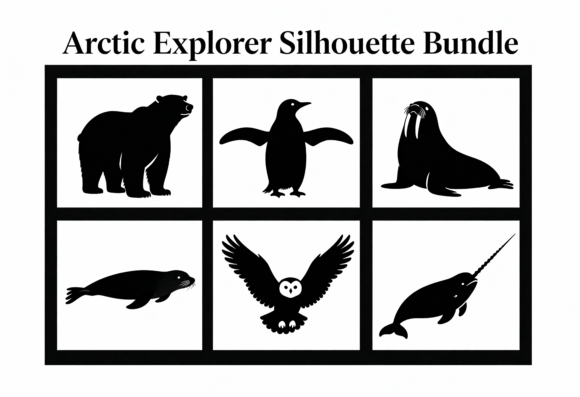 Download Arctic Animals Silhouette Bundle SVG - Silhouette Collection