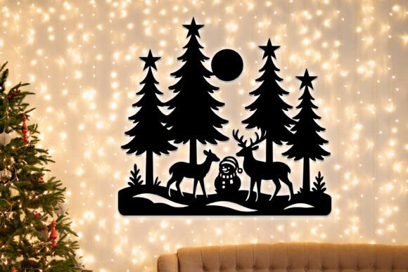 Download Laser Cut Christmas Forest Decor SVG - Decor Collection