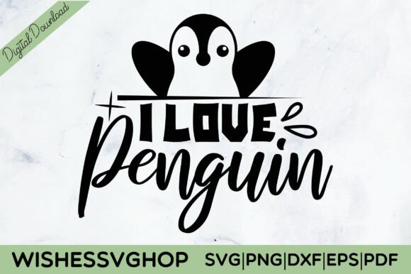 Download I Love Penguin SVG PNG Free - Love Collection
