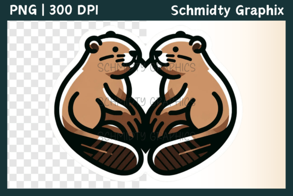 Download Cute Beaver Love Castor Sublimation PNG - Love Collection