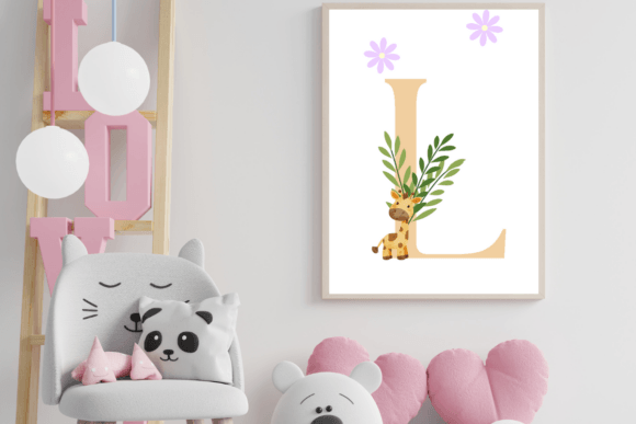 Download Decorative Letter L with Animal Wall Art - Decor Collection