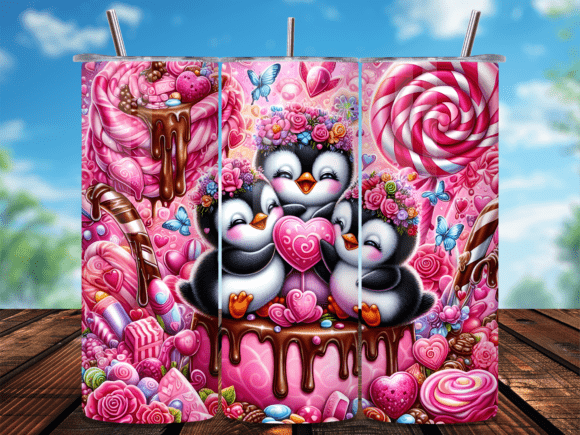 Download Valentine Penguin Sweet Love Tumbler Png - Love Collection