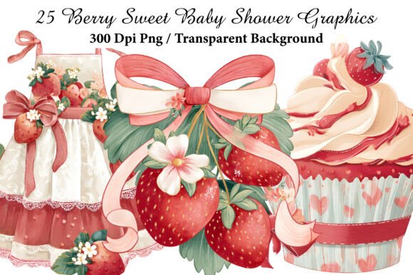 Download Berry Sweet Baby Shower Graphics Clipart - Graphic Collection