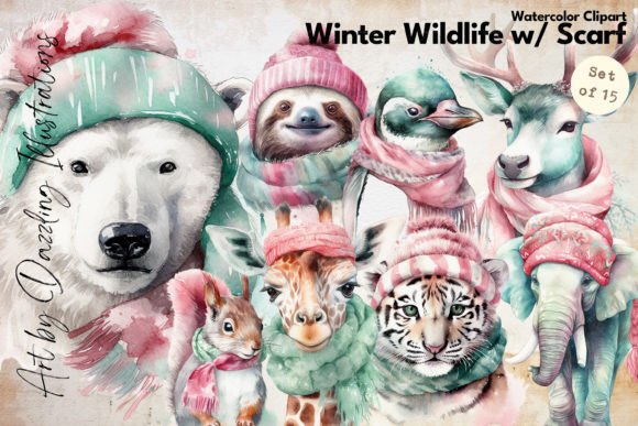 Download Watercolor Wildlife Winter Animals - Wildlife Collection