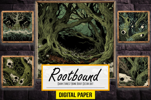 Download Dark Forest Bone Root Decor Art Graphics - Decor Collection