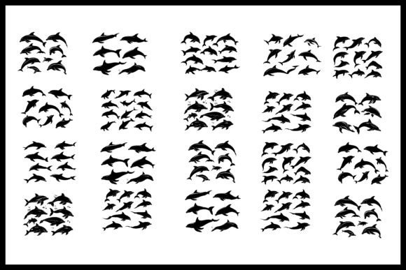 Download Graceful Dolphin Silhouettes Collection - Silhouette Collection