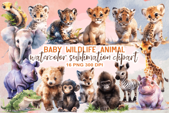 Download Watercolor Baby Wildlife Animal Clipart - Wildlife Collection
