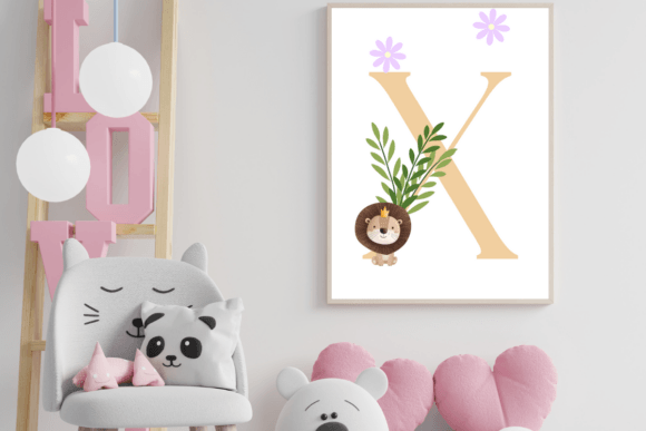 Download Decorative Letter X with Animal Wall Art - Decor Collection