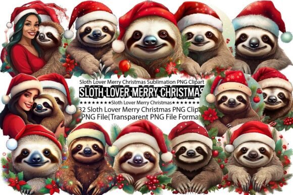 Download Sloth Lover Merry Christmas Sublimation - Love Collection