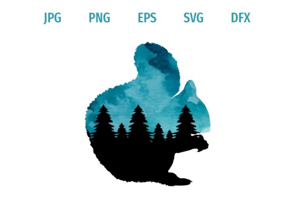 Download Eating Squirrel Silhouette - Silhouette Collection