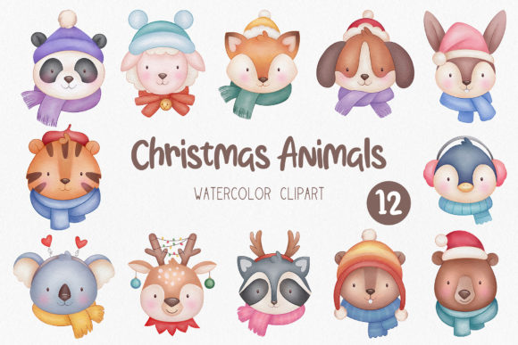 Download Cute Christmas Animals Clipart - Christmas animals Collection
