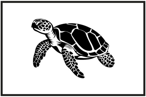 Download Silhouette of a Sea Turtle Clipart - Silhouette Collection
